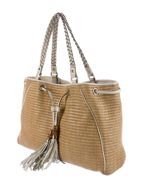 gucci straw bag